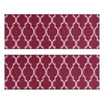 thumbnail image 1 of Kitchen Rugs Sets Of 2,Burgundy Geometric Quatrefoil Pattern Anti Fatigue Kitchen Mat Rugs Non Slip Washable,Decorative Kitchen Floor Mats for Kitchen,Sink,Laundry,17"X47", 1 of 5