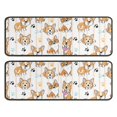 thumbnail image 1 of Kitchen Rugs Sets Of 2,Cartoon Corgi Anti Fatigue Kitchen Mat Rugs Non Slip Washable,Decorative Kitchen Floor Mats for Kitchen,Sink,Laundry,17"x47"+17"x47", 1 of 5