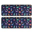 thumbnail image 1 of Kitchen Rugs Sets Of 2,Colorful Dinosaurs Rockets Pattern Anti Fatigue Kitchen Mat Rugs Non Slip Washable,Decorative Kitchen Floor Mats for Kitchen,Sink,Laundry,17"x47"+17"x47", 1 of 5