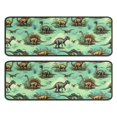 thumbnail image 1 of Kitchen Rugs Sets Of 2,Colorful Dinosaurs Scientific Name Pattern Anti Fatigue Kitchen Mat Rugs Non Slip Washable,Decorative Kitchen Floor Mats for Kitchen,Sink,Laundry,17"x47"+17"x47", 1 of 5
