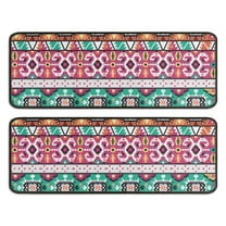 Kitchen Rugs Sets Of 2,Colorful Geometric Pattern Anti Fatigue Kitchen Mat Rugs Non Slip Washable,Decorative Kitchen Floor Mats for Kitchen,Sink,Laundry,17"x47" 17"x47"