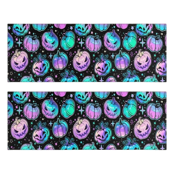 Kitchen Rugs Sets Of 2,Colorful Halloween Pumpkins Pattern Anti Fatigue Kitchen Mat Rugs Non Slip Washable,Decorative Kitchen Floor Mats for Kitchen,Sink,Laundry,17"X47"