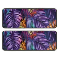 Kitchen Rugs Sets Of 2,Colorful Leaf Pattern Anti Fatigue Kitchen Mat Rugs Non Slip Washable,Decorative Kitchen Floor Mats for Kitchen,Sink,Laundry,17"x47" 17"x47"