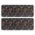 thumbnail image 1 of Kitchen Rugs Sets Of 2,Colorful Mushroom Floral Black Pattern Anti Fatigue Kitchen Mat Rugs Non Slip Washable,Decorative Kitchen Floor Mats for Kitchen,Sink,Laundry,17"x47"+17"x47", 1 of 5