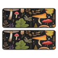 thumbnail image 1 of Kitchen Rugs Sets Of 2,Colorful Mushroom Leaf Black Pattern Anti Fatigue Kitchen Mat Rugs Non Slip Washable,Decorative Kitchen Floor Mats for Kitchen,Sink,Laundry,17"x47"+17"x47", 1 of 5