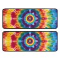 thumbnail image 1 of Kitchen Rugs Sets Of 2,Colorful Rainbow Tie Dye Spiral Pattern Anti Fatigue Kitchen Mat Rugs Non Slip Washable,Decorative Kitchen Floor Mats for Kitchen,Sink,Laundry,17"x47"+17"x47", 1 of 5