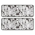 thumbnail image 1 of Kitchen Rugs Sets Of 2,Cute Black and White Cartoon Line Drawing Dog Anti Fatigue Kitchen Mat Rugs Non Slip Washable,Decorative Kitchen Floor Mats for Kitchen,Sink,Laundry,17"x47"+17"x47", 1 of 5