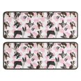 thumbnail image 1 of Kitchen Rugs Sets Of 2,Cute Boston Terrier Dog and Pink Love Heart Anti Fatigue Kitchen Mat Rugs Non Slip Washable,Decorative Kitchen Floor Mats for Kitchen,Sink,Laundry,17"x47"+17"x47", 1 of 5