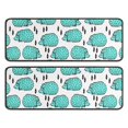 thumbnail image 1 of Kitchen Rugs Sets Of 2,Cute Green Hedgehog Anti Fatigue Kitchen Mat Rugs Non Slip Washable,Decorative Kitchen Floor Mats for Kitchen,Sink,Laundry,17"x47"+17"x47", 1 of 5