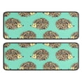 thumbnail image 1 of Kitchen Rugs Sets Of 2,Cute Green Hedgehog Pattern Anti Fatigue Kitchen Mat Rugs Non Slip Washable,Decorative Kitchen Floor Mats for Kitchen,Sink,Laundry,17"x47"+17"x47", 1 of 5