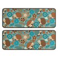 thumbnail image 1 of Kitchen Rugs Sets Of 2,Cute Green Hedgehog Pattern with Pioneer Flower Anti Fatigue Kitchen Mat Rugs Non Slip Washable,Decorative Kitchen Floor Mats for Kitchen,Sink,Laundry,17"x47"+17"x47", 1 of 5