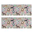 thumbnail image 1 of Kitchen Rugs Sets Of 2,Cute Pitbull Terriers Dog and Flower Anti Fatigue Kitchen Mat Rugs Non Slip Washable,Decorative Kitchen Floor Mats for Kitchen,Sink,Laundry,17"X47", 1 of 5