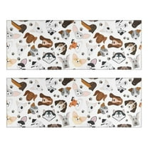 Kitchen Rugs Sets Of 2,Dachshund Dog Boston Terrier Dog Anti Fatigue Kitchen Mat Rugs Non Slip Washable,Decorative Kitchen Floor Mats for Kitchen,Sink,Laundry,17"X47"