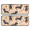 thumbnail image 1 of Kitchen Rugs Sets Of 2,Dachshund and Flower Anti Fatigue Kitchen Mat Rugs Non Slip Washable,Decorative Kitchen Floor Mats for Kitchen,Sink,Laundry,17"x47"+17"x47", 1 of 5
