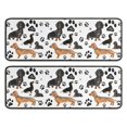 thumbnail image 1 of Kitchen Rugs Sets Of 2,Dachshund Footprint Anti Fatigue Kitchen Mat Rugs Non Slip Washable,Decorative Kitchen Floor Mats for Kitchen,Sink,Laundry,17"x47"+17"x47", 1 of 5
