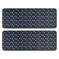 thumbnail image 1 of Kitchen Rugs Sets Of 2,Dark Blue Christmas Gingerbread Pattern Anti Fatigue Kitchen Mat Rugs Non Slip Washable,Decorative Kitchen Floor Mats for Kitchen,Sink,Laundry,17"x47"+17"x47", 1 of 5
