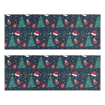 Kitchen Rugs Sets Of 2,Dark Blue Christmas Pattern Anti Fatigue Kitchen Mat Rugs Non Slip Washable,Decorative Kitchen Floor Mats for Kitchen,Sink,Laundry,17"X47"