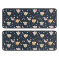 thumbnail image 1 of Kitchen Rugs Sets Of 2,Dark Blue Fairy Princess Pattern Anti Fatigue Kitchen Mat Rugs Non Slip Washable,Decorative Kitchen Floor Mats for Kitchen,Sink,Laundry,17"x47"+17"x47", 1 of 5