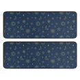 thumbnail image 1 of Kitchen Rugs Sets Of 2,Dark Blue Star Moon Sun Pattern Anti Fatigue Kitchen Mat Rugs Non Slip Washable,Decorative Kitchen Floor Mats for Kitchen,Sink,Laundry,17"x47"+17"x47", 1 of 5