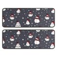 thumbnail image 1 of Kitchen Rugs Sets Of 2,Dark Christmas Snowman Pattern Anti Fatigue Kitchen Mat Rugs Non Slip Washable,Decorative Kitchen Floor Mats for Kitchen,Sink,Laundry,17"x47"+17"x47", 1 of 5