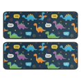 thumbnail image 1 of Kitchen Rugs Sets Of 2,DarkBlue Cartoon Dinosaurs SpeechBubbles Pattern Anti Fatigue Kitchen Mat Rugs Non Slip Washable,Decorative Kitchen Floor Mats for Kitchen,Sink,Laundry,17"x47"+17"x47", 1 of 5