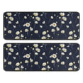 thumbnail image 1 of Kitchen Rugs Sets Of 2,Darkblue Daisy Flower Yellow Centers Pattern Anti Fatigue Kitchen Mat Rugs Non Slip Washable,Decorative Kitchen Floor Mats for Kitchen,Sink,Laundry,17"x47"+17"x47", 1 of 5