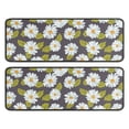 thumbnail image 1 of Kitchen Rugs Sets Of 2,Darkgray Daisy Flower Green Leaves Pattern Anti Fatigue Kitchen Mat Rugs Non Slip Washable,Decorative Kitchen Floor Mats for Kitchen,Sink,Laundry,17"x47"+17"x47", 1 of 5