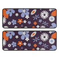 thumbnail image 1 of Kitchen Rugs Sets Of 2,Darkpurple Daisy Flower Orange Petals Pattern Anti Fatigue Kitchen Mat Rugs Non Slip Washable,Decorative Kitchen Floor Mats for Kitchen,Sink,Laundry,17"x47"+17"x47", 1 of 5