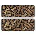 thumbnail image 1 of Kitchen Rugs Sets Of 2,Dog Bones and Dog Footprints Anti Fatigue Kitchen Mat Rugs Non Slip Washable,Decorative Kitchen Floor Mats for Kitchen,Sink,Laundry,17"x47"+17"x47", 1 of 5