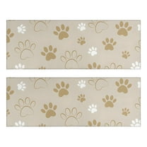 Kitchen Rugs Sets Of 2,Dog Paw Footprint Anti Fatigue Kitchen Mat Rugs Non Slip Washable,Decorative Kitchen Floor Mats for Kitchen,Sink,Laundry,17"X47"