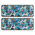 thumbnail image 1 of Kitchen Rugs Sets Of 2,Dog with Pioneer Flower Anti Fatigue Kitchen Mat Rugs Non Slip Washable,Decorative Kitchen Floor Mats for Kitchen,Sink,Laundry,17"x47"+17"x47", 1 of 5