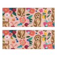 thumbnail image 1 of Kitchen Rugs Sets Of 2,Dogs with Flowers Anti Fatigue Kitchen Mat Rugs Non Slip Washable,Decorative Kitchen Floor Mats for Kitchen,Sink,Laundry,17"X47", 1 of 5