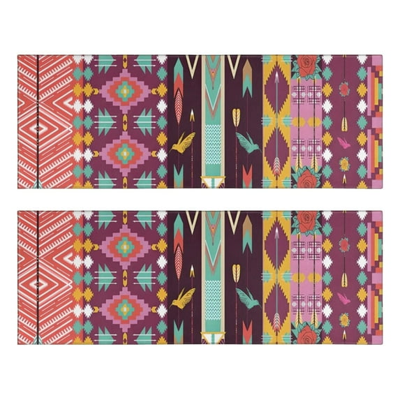 Kitchen Rugs Sets Of 2,Ethnic Figure and Pattern Anti Fatigue Kitchen Mat Rugs Non Slip Washable,Decorative Kitchen Floor Mats for Kitchen,Sink,Laundry,17"X47"