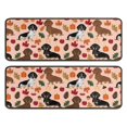 thumbnail image 1 of Kitchen Rugs Sets Of 2,Fall Dachshund and Pumpkin Anti Fatigue Kitchen Mat Rugs Non Slip Washable,Decorative Kitchen Floor Mats for Kitchen,Sink,Laundry,17"x47"+17"x47", 1 of 5