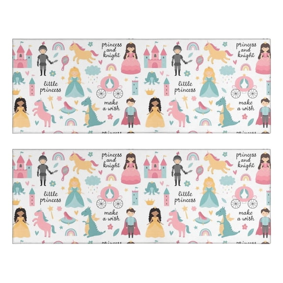 Kitchen Rugs Sets Of 2,Fantasy Princess Pattern Anti Fatigue Kitchen Mat Rugs Non Slip Washable,Decorative Kitchen Floor Mats for Kitchen,Sink,Laundry,17"X47"