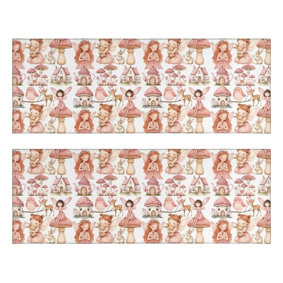 Kitchen Rugs Sets Of 2,Forest Fairy Princess Pattern Anti Fatigue Kitchen Mat Rugs Non Slip Washable,Decorative Kitchen Floor Mats for Kitchen,Sink,Laundry,17"X47"