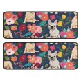 thumbnail image 1 of Kitchen Rugs Sets Of 2,French Bulldog Dog and Pioneer Flower Anti Fatigue Kitchen Mat Rugs Non Slip Washable,Decorative Kitchen Floor Mats for Kitchen,Sink,Laundry,17"x47"+17"x47", 1 of 5