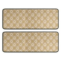 Kitchen Rugs Sets Of 2,Golden Christmas Pattern Anti Fatigue Kitchen Mat Rugs Non Slip Washable,Decorative Kitchen Floor Mats for Kitchen,Sink,Laundry,17"x47" 17"x47"