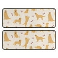 thumbnail image 1 of Kitchen Rugs Sets Of 2,Golden Retriever with Bones and Paws Anti Fatigue Kitchen Mat Rugs Non Slip Washable,Decorative Kitchen Floor Mats for Kitchen,Sink,Laundry,17"x47"+17"x47", 1 of 5