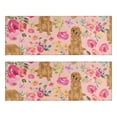 thumbnail image 1 of Kitchen Rugs Sets Of 2,Golden Retriever with Flowers Anti Fatigue Kitchen Mat Rugs Non Slip Washable,Decorative Kitchen Floor Mats for Kitchen,Sink,Laundry,17"X47", 1 of 5