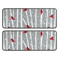 thumbnail image 1 of Kitchen Rugs Sets Of 2,Gray Christmas Cardinal Bird Pattern Anti Fatigue Kitchen Mat Rugs Non Slip Washable,Decorative Kitchen Floor Mats for Kitchen,Sink,Laundry,17"x47"+17"x47", 1 of 5
