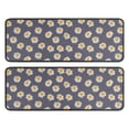 thumbnail image 1 of Kitchen Rugs Sets Of 2,Gray Daisy Flower Pattern Anti Fatigue Kitchen Mat Rugs Non Slip Washable,Decorative Kitchen Floor Mats for Kitchen,Sink,Laundry,17"x47"+17"x47", 1 of 5