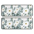 thumbnail image 1 of Kitchen Rugs Sets Of 2,Gray Daisy Flower White Blooms Pattern Anti Fatigue Kitchen Mat Rugs Non Slip Washable,Decorative Kitchen Floor Mats for Kitchen,Sink,Laundry,17"x47"+17"x47", 1 of 5
