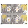 thumbnail image 1 of Kitchen Rugs Sets Of 2,Gray Daisy Flower Yellow Blooms Pattern Anti Fatigue Kitchen Mat Rugs Non Slip Washable,Decorative Kitchen Floor Mats for Kitchen,Sink,Laundry,17"x47"+17"x47", 1 of 5