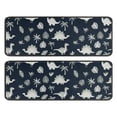 thumbnail image 1 of Kitchen Rugs Sets Of 2,Gray Dinosaurs Exotic Leaves Anti Fatigue Kitchen Mat Rugs Non Slip Washable,Decorative Kitchen Floor Mats for Kitchen,Sink,Laundry,17"x47"+17"x47", 1 of 5
