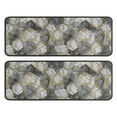 thumbnail image 1 of Kitchen Rugs Sets Of 2,Gray Gold Hexagon Marble Pattern Anti Fatigue Kitchen Mat Rugs Non Slip Washable,Decorative Kitchen Floor Mats for Kitchen,Sink,Laundry,17"x47"+17"x47", 1 of 5