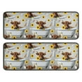 thumbnail image 1 of Kitchen Rugs Sets Of 2,Gray Highland Cow Bathtub Sunflower Pattern Anti Fatigue Kitchen Mat Rugs Non Slip Washable,Decorative Kitchen Floor Mats for Kitchen,Sink,Laundry,17"x47"+17"x47", 1 of 5