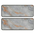 thumbnail image 1 of Kitchen Rugs Sets Of 2,Gray Orange Marble Pattern Anti Fatigue Kitchen Mat Rugs Non Slip Washable,Decorative Kitchen Floor Mats for Kitchen,Sink,Laundry,17"x47"+17"x47", 1 of 5
