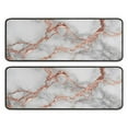thumbnail image 1 of Kitchen Rugs Sets Of 2,Gray Rose Gold Marble Pattern Anti Fatigue Kitchen Mat Rugs Non Slip Washable,Decorative Kitchen Floor Mats for Kitchen,Sink,Laundry,17"x47"+17"x47", 1 of 5