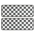 thumbnail image 1 of Kitchen Rugs Sets Of 2,Gray and White Checkerboard Checkered Pattern Anti Fatigue Kitchen Mat Rugs Non Slip Washable,Decorative Kitchen Floor Mats for Kitchen,Sink,Laundry,17"x47"+17"x47", 1 of 5